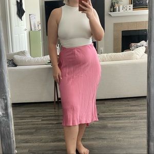 Pink midi skirt from Zara size M
